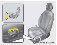 Altura do assento (para o banco do motorista)