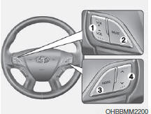 Controle de áudio no volante de direção (se equipado)