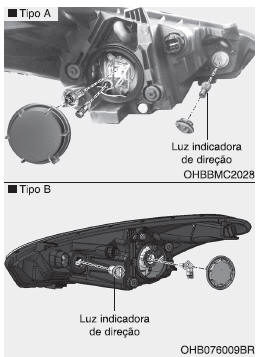 Luz indicadora de direção dianteira