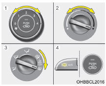 Para desembaçar o lado interno do para-brisa