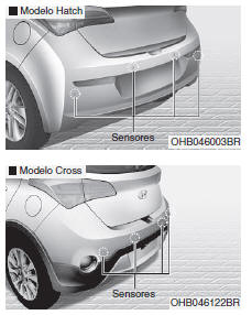 Sistema traseiro de assistência de estacionamento (se equipado)