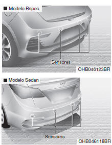 Sistema traseiro de assistência de estacionamento (se equipado)