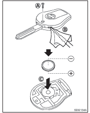 Substituição da bateria do controle remoto