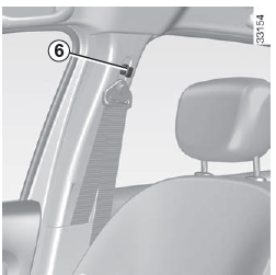 Regulagem da altura dos cintos de segurança dianteiros