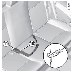 Cinto de segurança traseiro central (abdominal)