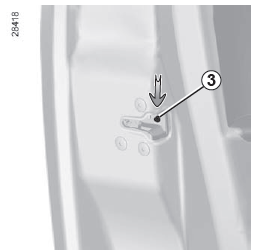 Travamento manual das portas em caso de pane elétrica