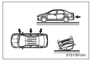 Tipos de colisões para as quais os airbags não foram projetados para deflagrar