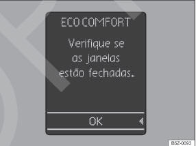 Fig. 14 No instrumento combinado: texto de advertência do ECO Comfort.