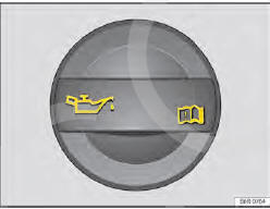 Fig. 124 No compartimento do motor: tampa da abertura para enchimento de óleo do motor.